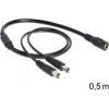 Delock kabel DC Splitter 5.5 x 2.1 mm 1 x samice > 2 x samec