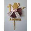 Topper. Personalizovaná baletka, narodeninová torta