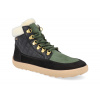 Be Lenka Olivia zimné barefoot topánky black & dark green
