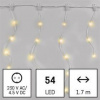 Vianočné osvetlenie EMOS 54 LED drop reťaz – cencúle, 1,7 m, vonkajšie aj vnútorné, teplá biela (D3CW01)