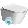 GSI KUBE X COLOR KUBE X závesná WC misa, GeniusFlush, 36x50cm, biela dual-mat 941209