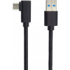 PremiumCord ku31cz1bk USB typ C/M zahnutý konektor 90° - USB 3.0 A/M, 1m