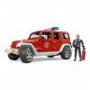 Bruder 02528 Červený požární JEEP WRANGLER s figurkou a příslušenstvím