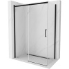 Mexen Omega sprchový kút posuvné dvere 140 x 80 cm, priehľadné sklo, profil čierny - 825-140-080-70-00
