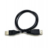 C-TECH USB A-A 3m 2.0 predlžovací, čierny (CB-USB2AA-3-B)