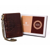 Peňaženka - Peterson Peterson Wallet Prírodná koža hnedá PTN N4C-03-HWM-1247-Men's Product (Peterson pánska peňaženka s koženou reťazou RFID)
