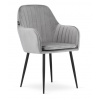 TRENDIE Zamatová stolička Warsaw strieborno sivá