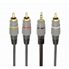 Gembird audio cable JACK 3,5mm (4-pin) M / 3x RCA (CINCH) M, 1.5M, black