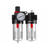Regulátor tlaku, vzduchový filter, primazávač a manometer, 8bar, 1/4
