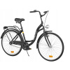 Mestsky bicykel - Retro mestský bicykel 26 palcov dámska čierna (Retro mestský bicykel 26 palcov dámska čierna)