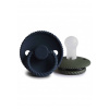 Frigg Dvojbalenie cumlíkov frigg rope dark navy/ olive, 0-6m, silikón
