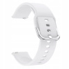 Biely silikónový remienok so striebornou sponou pre Samsung Galaxy Watch Active 2 40 mm
