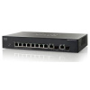 Repasované: Cisco SG300-10, 8x Gigabit + 2x SFP Switch