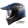 Prilba LS2 MX436 Pioneer Quarterback Titanium modrá matná
