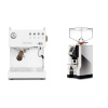 Ascaso Steel UNO PID, White&Wood + Eureka Mignon Perfetto, CR chrome