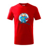 Otec superman - chlapec a chlapec - Tričko detské bavlnené - 104-110cm / 3-4 roky ( Červená )