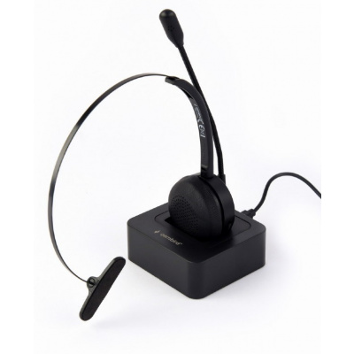 GEMBIRD Sluchátka BTHS-M-01, vhodné pro call centra, mikrofon, Bluetooth, černé Gembird