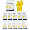 IDEALL YELLOW GOSPODÁRSKE RUKAVICE S VLOČKOU XL 12 Párov