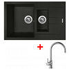 Set Sinks Amanda 780.1 Metalblack + Vitalia