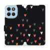 Flip pouzdro na mobil Motorola Moto G17 - Mobiwear VP79S, srdíčka (Flip pouzdro, obal, kryt na mobil Motorola Moto G17, tenký design, silikonová vanička, stojánek)