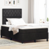 vidaXL Posteľ s matracom čierna 120x200 cm zamat 3339760