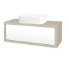 Dreja Umývadlová skriňa STORM SZZ 100 (umývadlo Joy) - D04 Dub / L01 Biela vysoký lesk