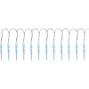 MagicHome Reťaz Icicle 12 LED studená biela 12 cencúľov 3xAA IP44 exteriér L-2,20 m