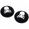 Silikónové čiapočky Skull biele