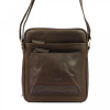 Pánska kožená crossbody taška hnedá - Pierre Cardin Izarr hnedá
