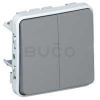 Legrand Plexo IP55 dvojtlačítko, sivé - prístroj