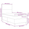vidaXL Posteľ s box springom s matracom Svetlo Zelená Šedá 90x200 cm Corduroy Tkanina - Béžová - 265903-282565