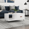 zahrada-XL Konferenčný stolík biely 90x50x40 cm kompozitné drevo 829180