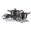 Berlinger Haus 13-dielna súprava na varenie s mramorovým povrchom a odnímateľnou rukoväťou METALLIC LINE CARBON PRO EDITION BH/7059