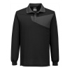 PORTWEST PW218 / Pánska polokošeľa s dlhým rukávom - black/zoom grey