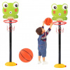 Leantoys Nastaviteľná basketbalová obruč zelená 110cm