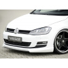 Rieger Tuning spojler pod originálny predný nárazník pre Volkswagen Golf VII 3/5-dvere. pred faceliftom, r.v. od 10 / 12-12 / 16, Vyhotovenie s rebrovaním z prednej strany spojleri
