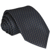 Rene Chagal široký kravata klasický strih Polyester biela, čierna (Módny Jacquard TIE Black RC261)