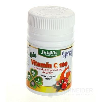 JutaVit Vitamín C 100 kids tbl s extraktom prírodnej Aceroly 1x60 ks