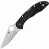 Spyderco C11PBK Delica 4 Lightweight Black Plain vreckový nôž 7,5 cm, Satin, čierna, FRN
