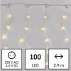 Vianočné osvetlenie EMOS 100 LED nano reťaz – cencúle, 2,9 m, vonkajšie aj vnútorné, teplá biela (D3CW02)