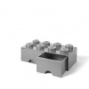 LEGO® úložný box 8 s šuplíkem 25 x 50 x 18 cm sivá