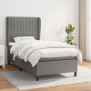 Box spring postel s matrací tmavě šedá 100 x 200 cm textil Šedá 3128102
