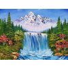 Norimpex Diamantové maľovanie Horský vodopád 40x30cm
