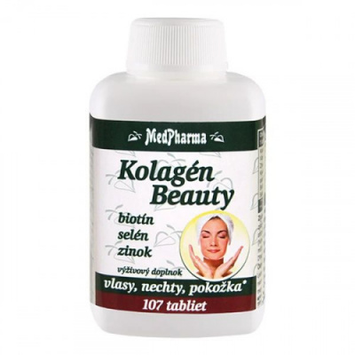Kolagén Beauty – biotín, selén, zinok-MedPharma 107 tabliet
