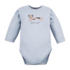 Eevi Body s dlhým rukávom Puppy Playtime modré - 74