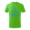 Yoga - lotus modrý (Moňas) - Tričko detské bavlnené - 158 cm/12 rokov ( Apple Green )