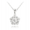 MINET Strieborný náhrdelník SNEHOVÁ VLOČKA s bielymi zirkónmi