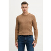 Tommy Hilfiger sveter pánsky bavlnený MW0MW33132 hnedá M