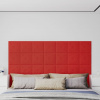 Nástěnné panely 12 ks vínové 30 x 30 cm umělá kůže 1,08 m² Červená 343979