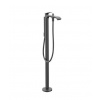 Hansgrohe Vivenis - Vaňová batéria do podlahy, s príslušenstvom, kefovaný čierny chróm 75445340